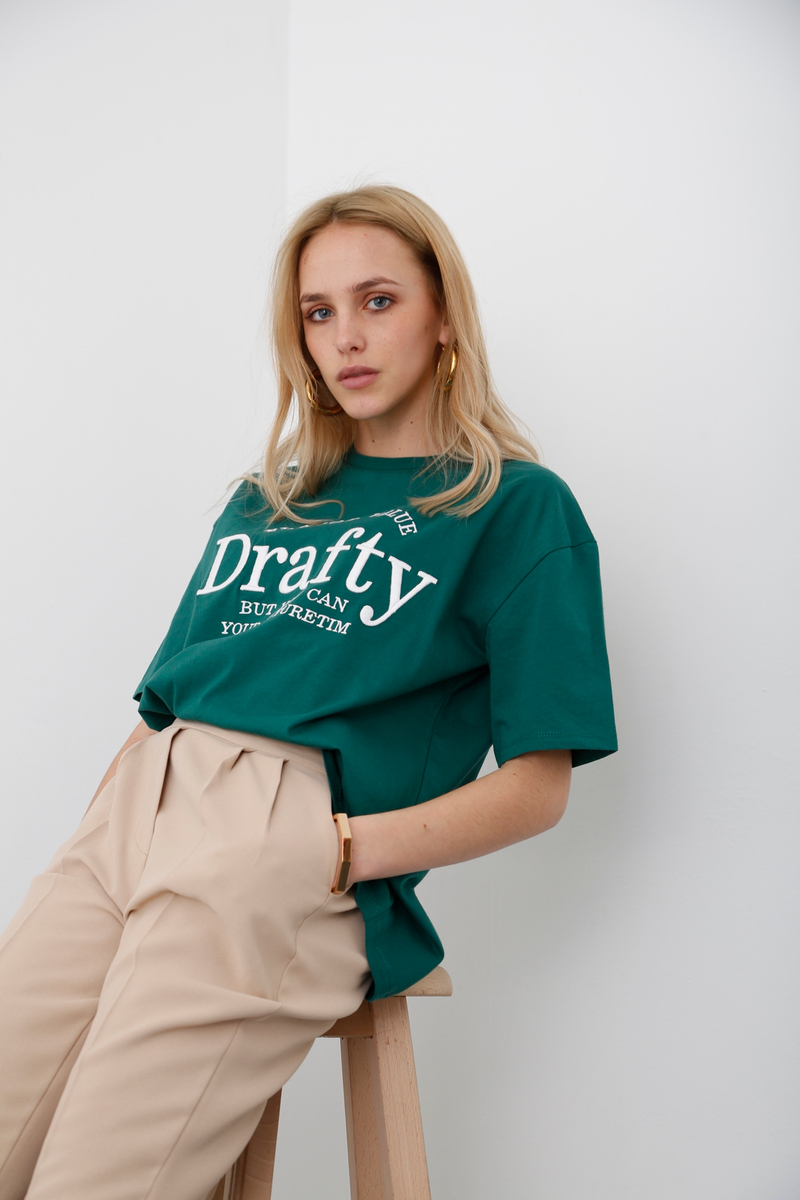 Zümrüt Drafty Nakışlı Tshirt 3652