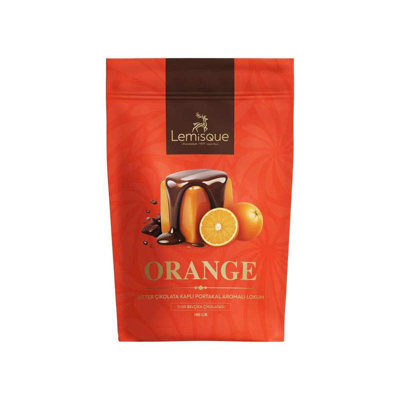 GIFT DELIGHTBitter Çikolata Kaplı Portakal Aromalı Lokum 100 gr