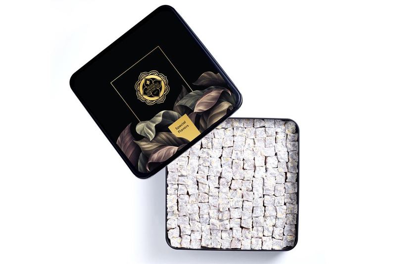 GIFT DELIGHTDouble Roasted Turkish Delight İn Metal Box 800Gr