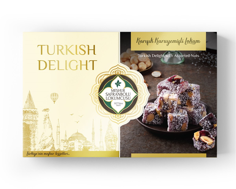 HEDİYELİK LOKUMLARKARIŞIK KURUYEMİŞLİ LOKUM 400 GR