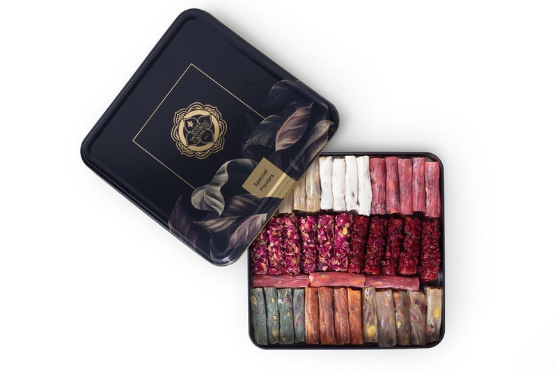 GIFT DELIGHTSiyah Metal Kutu Karışık Parmak Lokum 700 gr