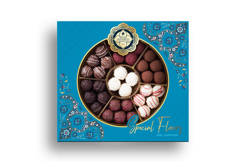 HEDİYELİK LOKUMLARSPESİYAL ÇİKOLATA KRİSTAL KUTU 450 GR