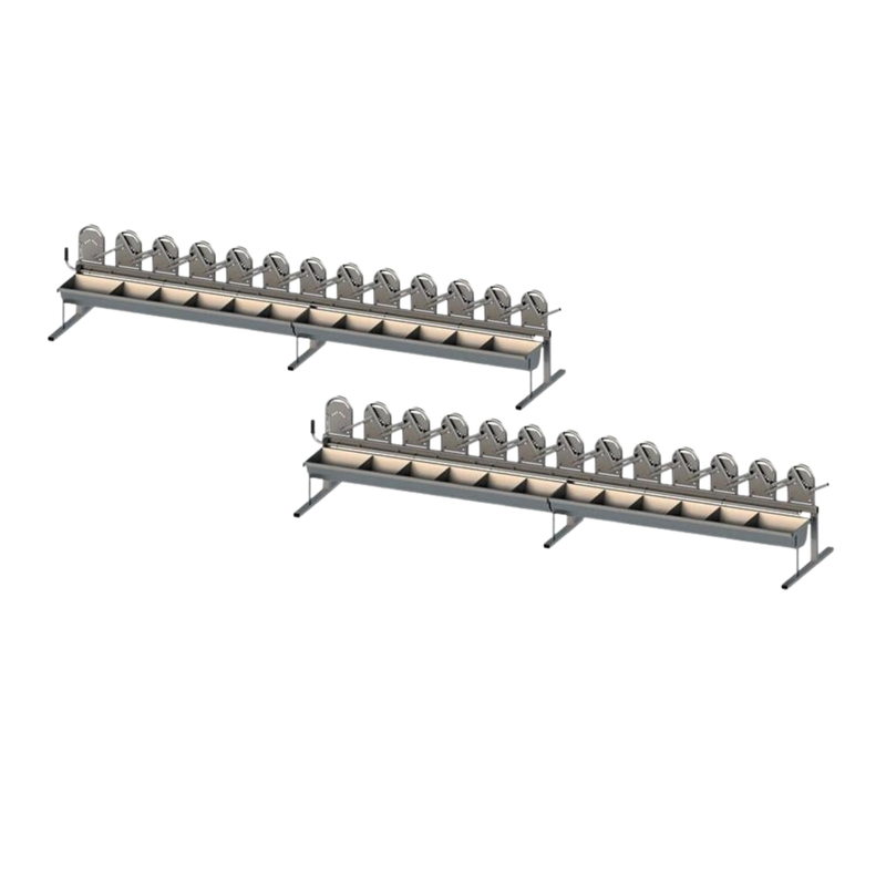 Melasty Boyun Kilitli Kapısız Yemlik (Sıcak Galvaniz Gövde) 2 x 20 | Cimritilki.com