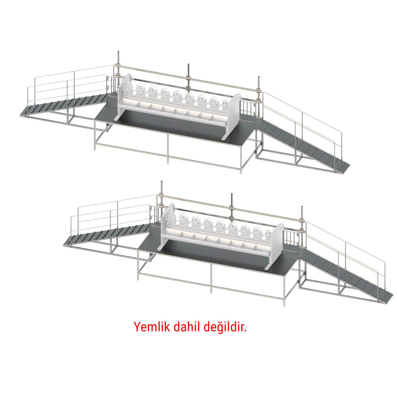Melasty Boyun Kilitli Sıralı Çıkış Rampası (Sıcak Galvaniz Gözde) (Paslanmaz Platform) 2 x 4 | Cimritilki.com