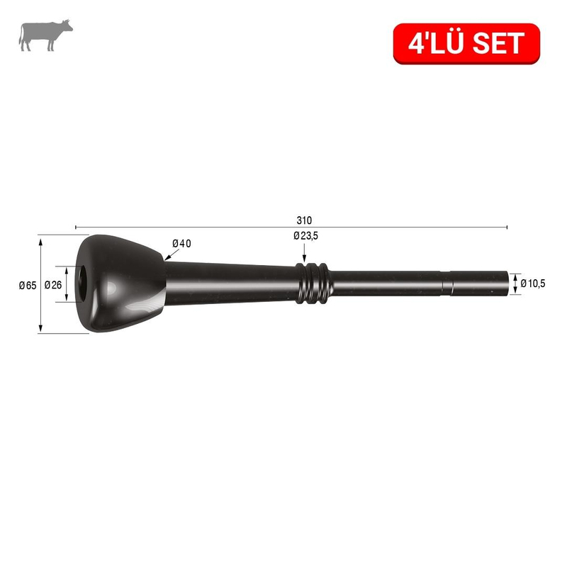 Melasty Durul Uzun Meme Lastiği (Kauçuk Memelik - 4 lü Paket) | Cimritilki.com