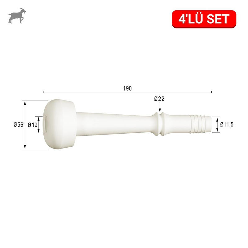 Melasty Keçi Meme Lastiği (Silikon Memelik - 4 lü Paket) | Cimritilki.com
