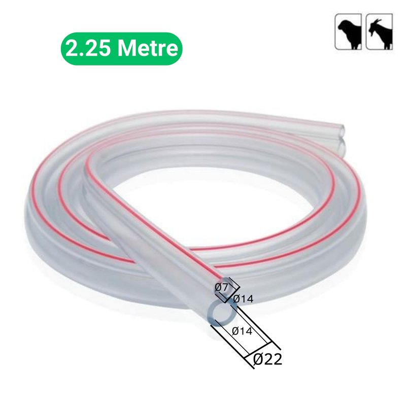 Melasty Küçükbaş Süt Sağma Makinesi Süt ve Nabız Hortumu (Ø14xØ22/Ø7xØ14 mm) (2,25 Metre - Kesili) | Cimritilki.com