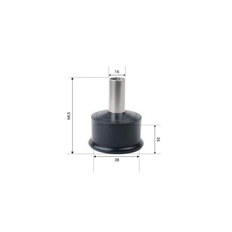 Melasty Süt Sağım Sistemi Paslanmaz Çıkışlı Kauçuk Durducu (Ø38 mm) | Cimritilki.com