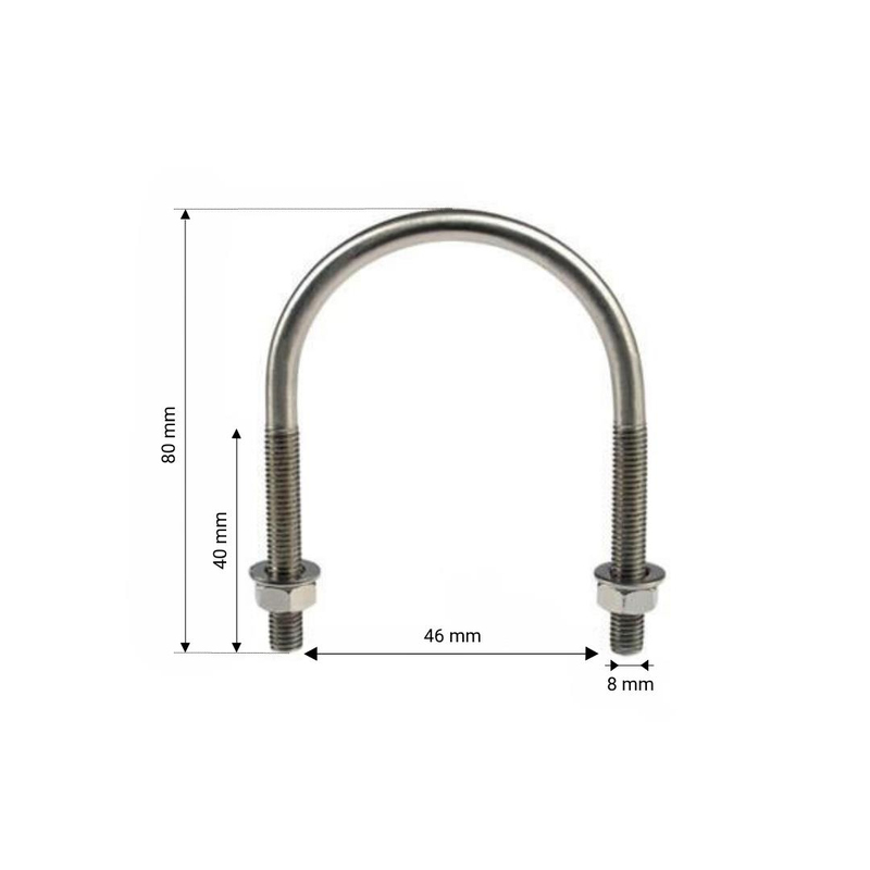Melasty Süt Sağım Sistemi U Bolt 1 1/4” (Ø42,4mm) | Cimritilki.com