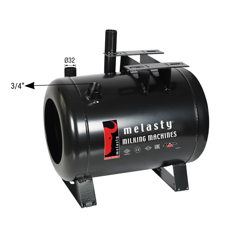 Melasty Süt Sağma Makinesi 18 Litre Kuru Tip Vakum Tankı (Melasty Model) (Siyah Boyalı) | Cimritilki.com