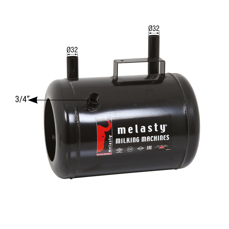 Melasty Süt Sağma Makinesi 18 Litre Kuru Tip Vakum Tankı (Melasty Benzin Motorlu Model) (Siyah Boyalı) | Cimritilki.com