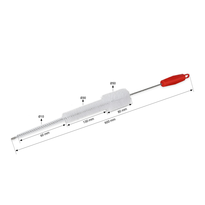 Melasty Süt Sağma Makinesi Döner Saplı Temizleme Fırçası (Ø50/30/10 x 60/150/150 x 500 mm) | Cimritilki.com