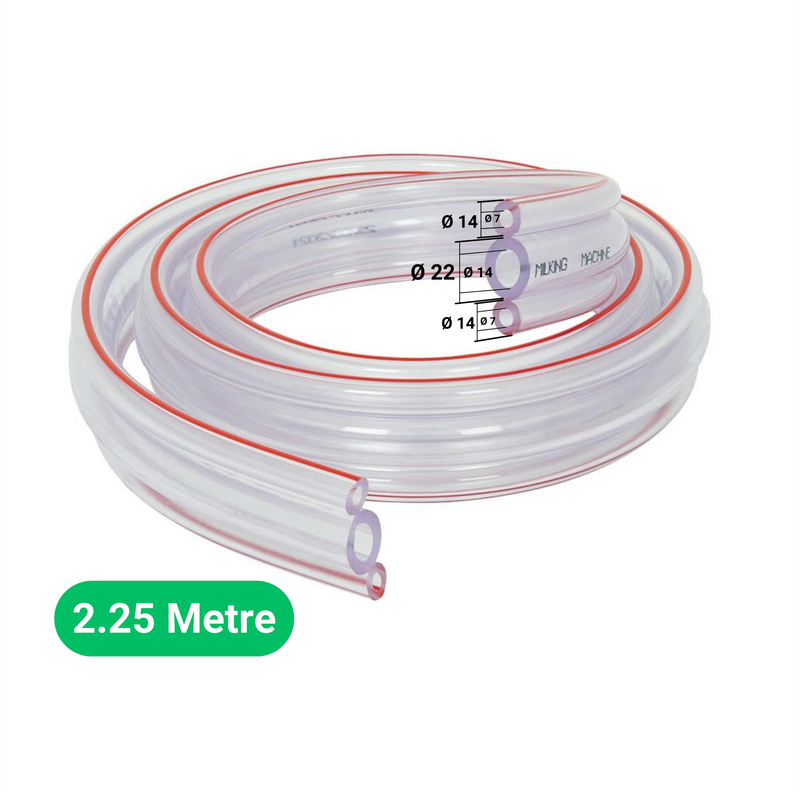 Melasty Süt Sağma Makinesi Üçlü Süt Hortumu (Ø14xØ22/Ø7xØ14 mm) (2,25 Metre - Kesili) | Cimritilki.com