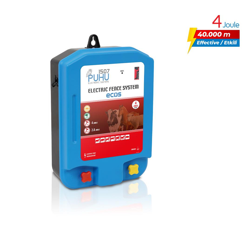 Puhu Ecos Eko Model Kuruluma Hazır Elektrikli Çit Sistemi (10 Dönümlük) (4 Joule) | Cimritilki.com