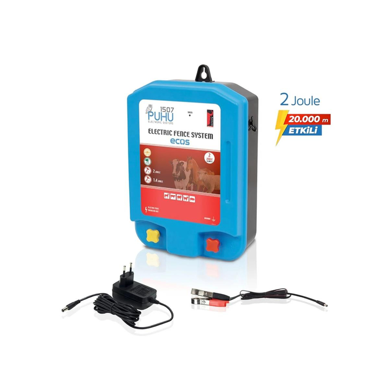 Puhu Ecos Elektrikli Çit Cihazı (2 Joule = 20.000 M) | Cimritilki.com