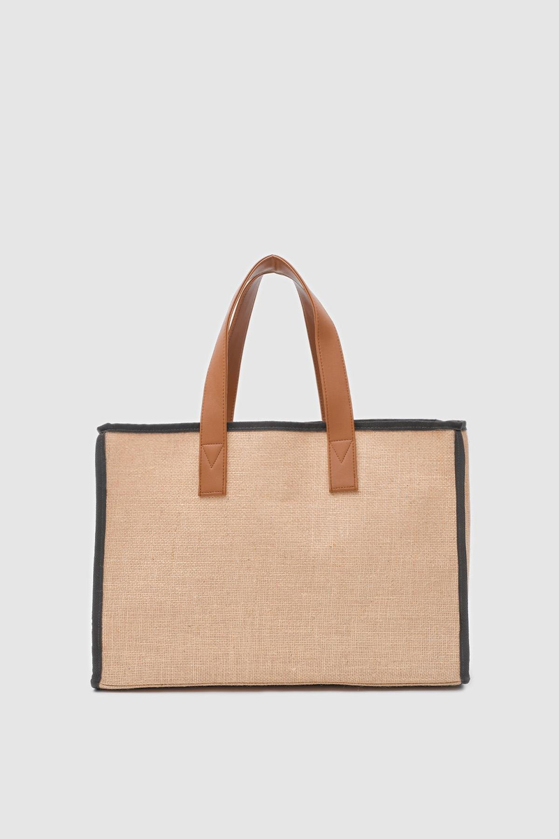 Arc X Large Hasır Kahverengi Saplı Tote Bag 