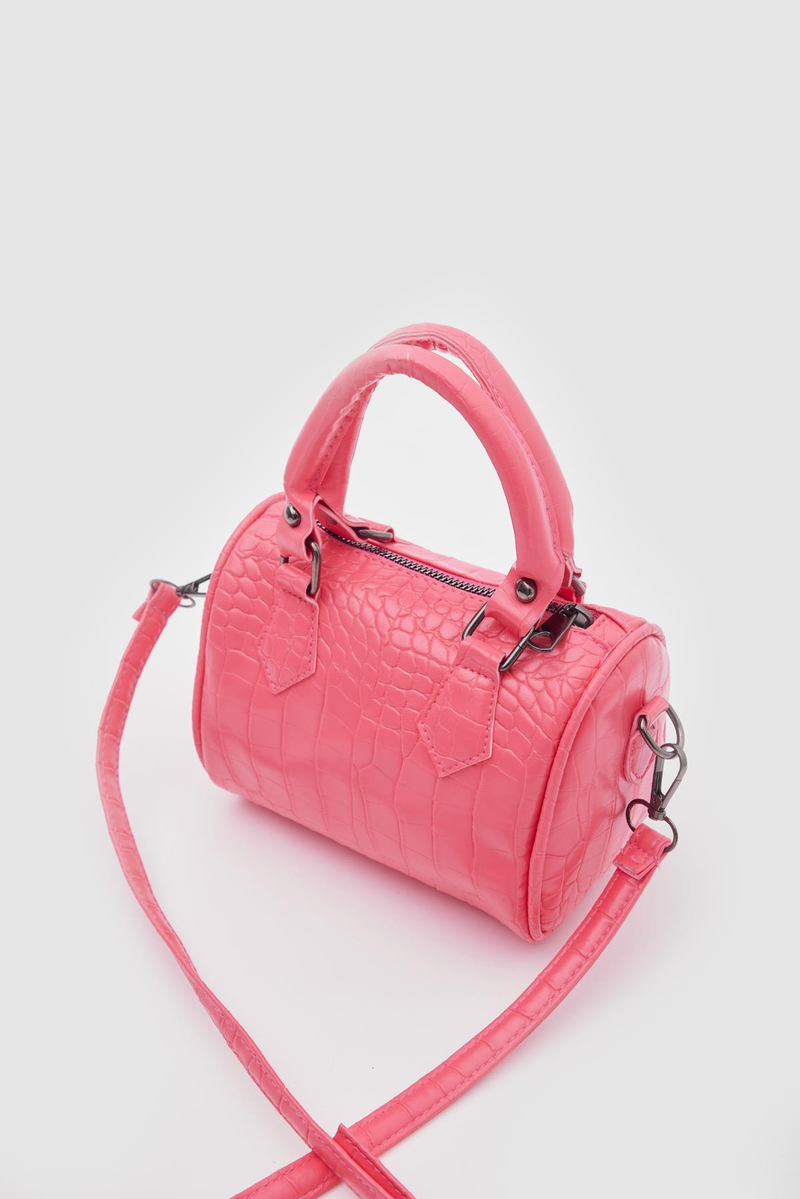 Silindir Croco Çapraz Çanta Lova Pembe