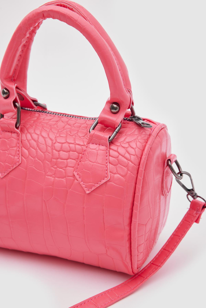 Silindir Croco Çapraz Çanta Lova Pembe