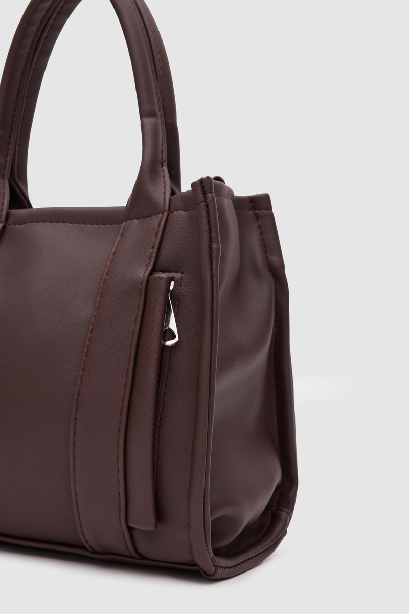 Suni Deri Kadın Tote Bag Miles Acı Kahve