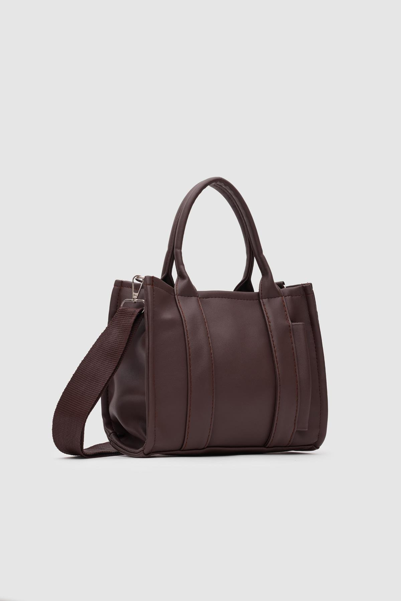 Suni Deri Kadın Tote Bag Miles Acı Kahve