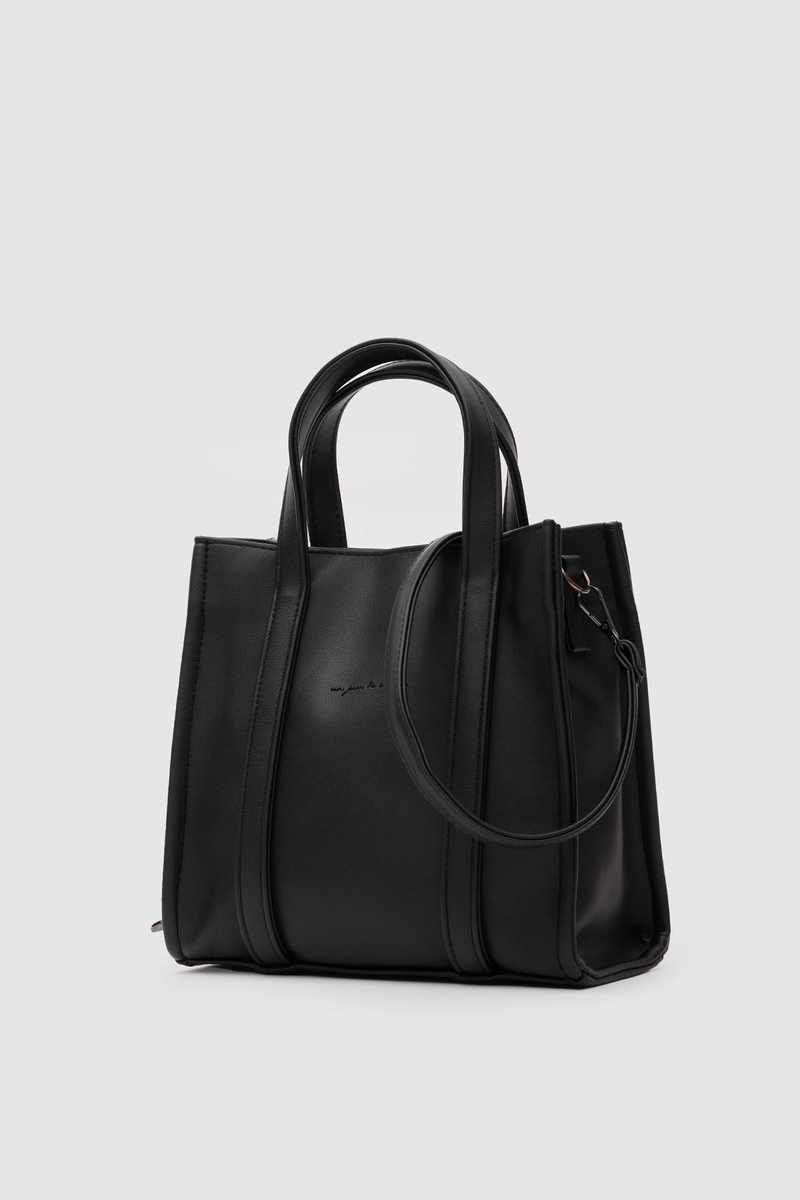 Suni Deri Medium Tote Bag Glenn Siyah