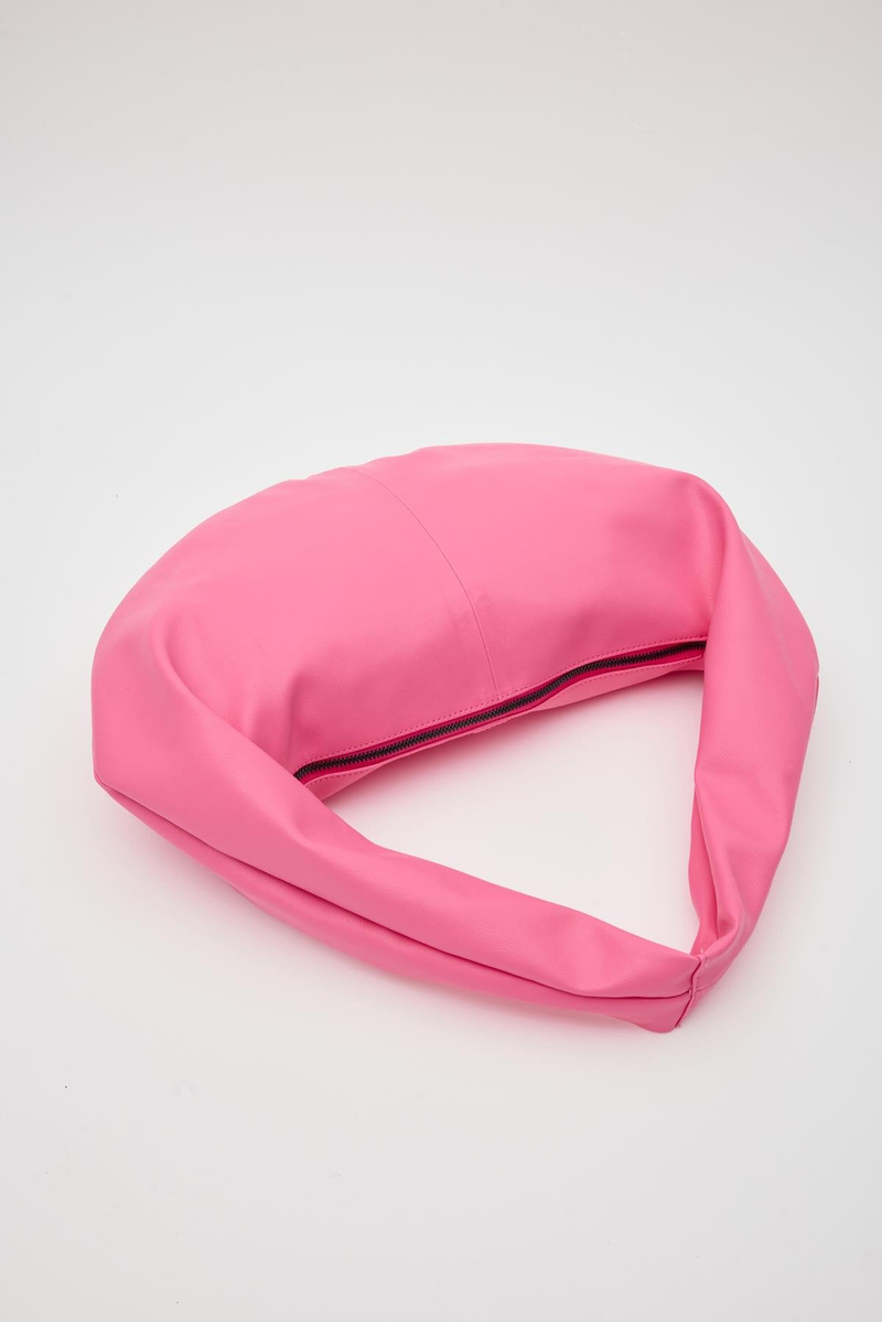 Suni Deri Omuz Çantası Donna Pembe