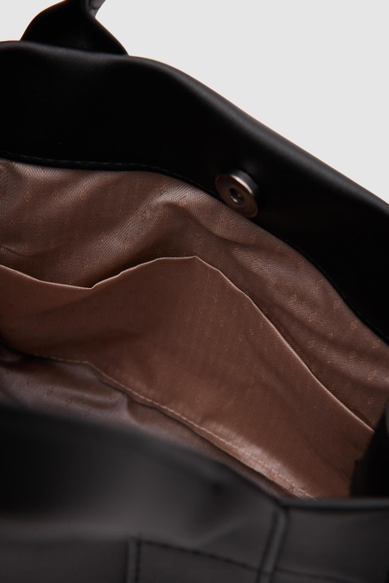 Suni Deri Tote Bag Bonnie Siyah
