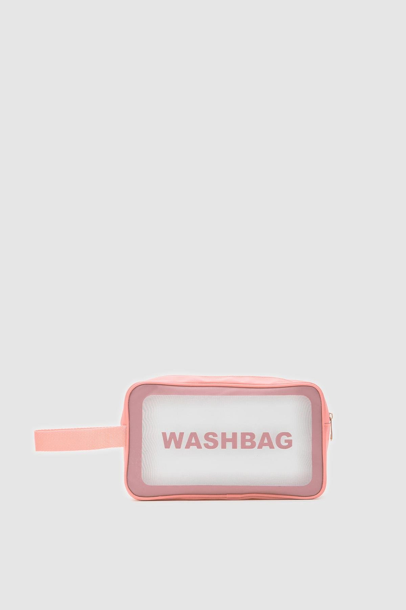 Wash Bag Su Geçirmez 3'lü Kozmetik Çantası Somon
