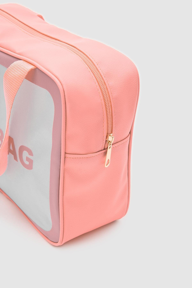 Wash Bag Su Geçirmez 3'lü Kozmetik Çantası Somon