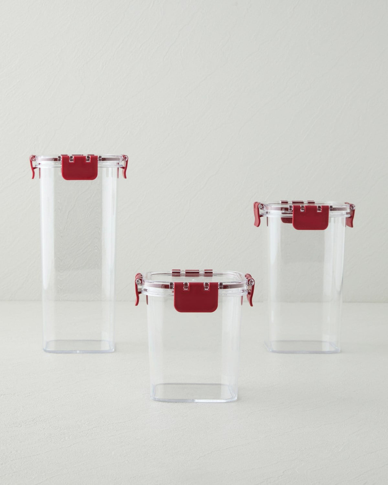 Ador Plastik Kavanoz 1800 ml Bordo