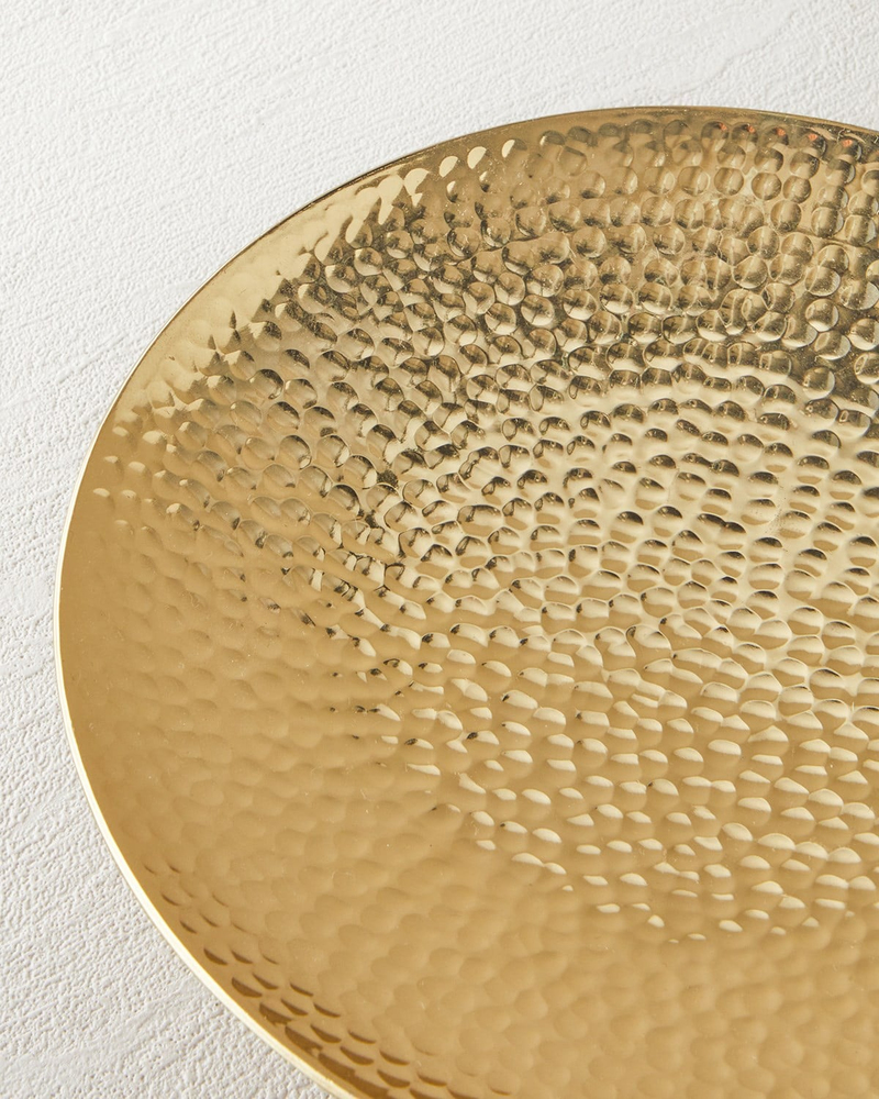 Adora Metal Dekoratif Tepsi 20x20x5,5 cm Gold