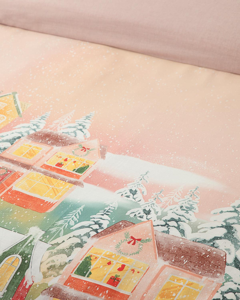 Afterglow Dijital Baskılı Soft Cotton Çift Kişilik Nevresim Takımı Açık Seledon