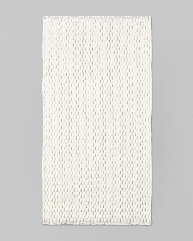 Ales Dokuma Kilim 80x150 cm Beyaz