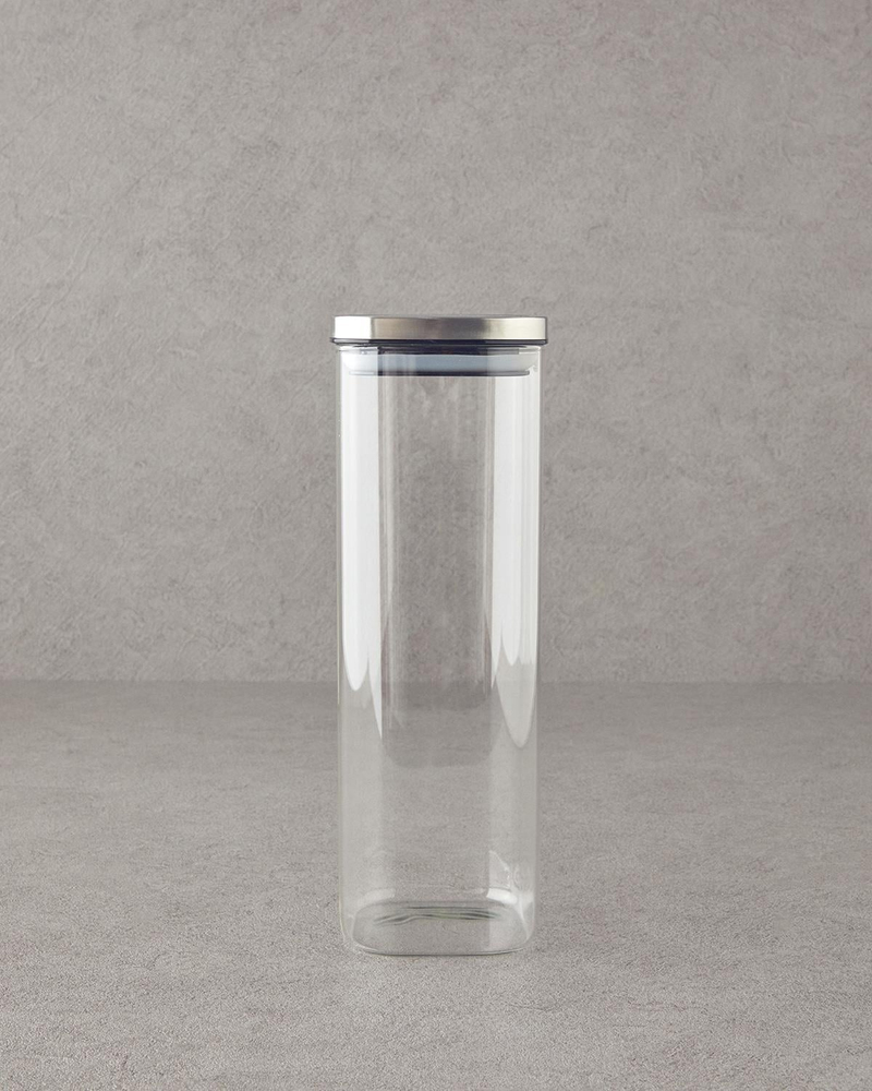 All Fresh Square Borosilikat Erzak Kabı 1300 ml Şeffaf