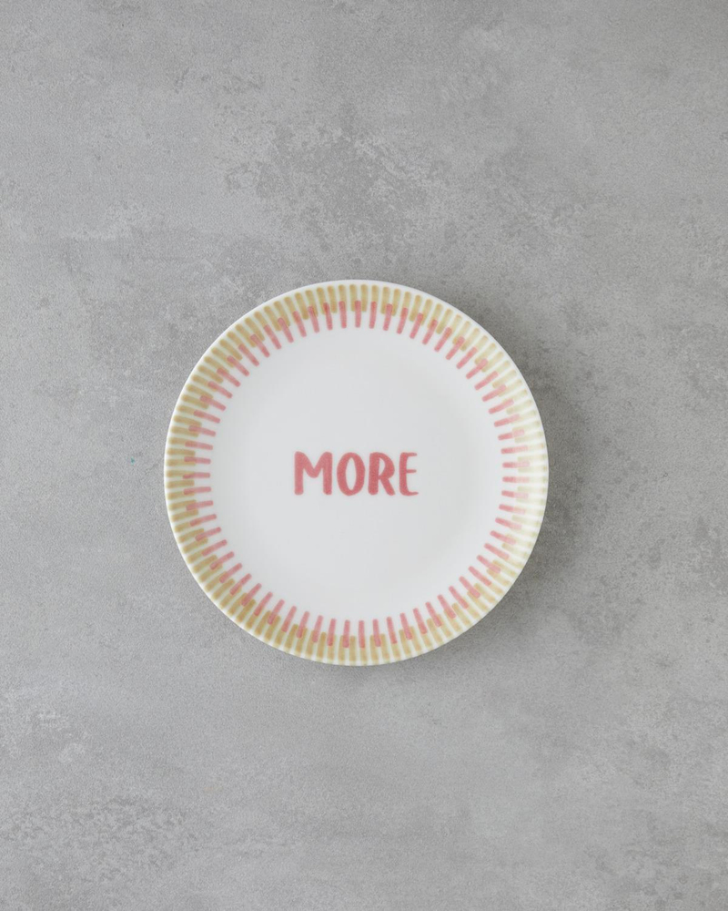 Amore Porselen 6'lı Pasta Tabağı 19 cm Pembe - Yeşil