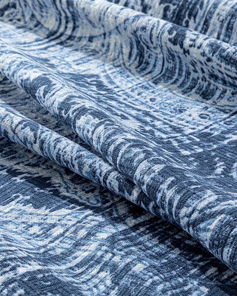 Anhinga Baskılı Tek Kişilik Pike Lacivert