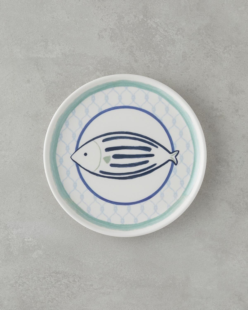 Aqualuna Seramik Pasta Tabağı 20 cm Mavi-yeşil