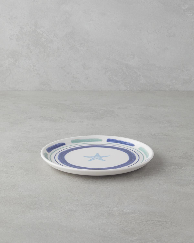 Aquatine Seramik Pasta Tabağı 20 cm Mavi-yeşil
