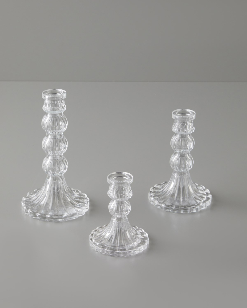 Asia Cam Şamdan 14,5 cm Şeffaf