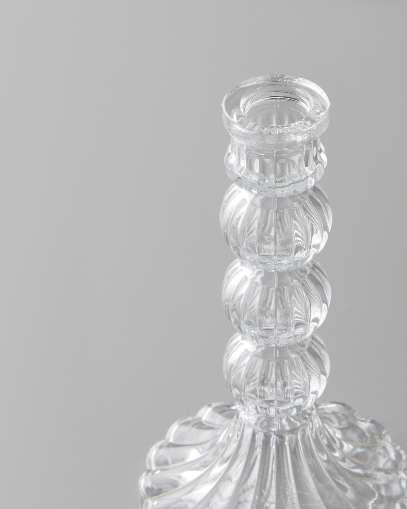 Asia Cam Şamdan 18,5 cm Şeffaf