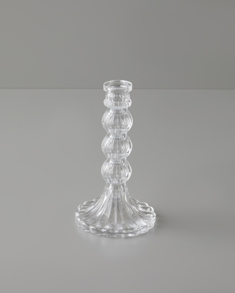 Asia Cam Şamdan 18,5 cm Şeffaf