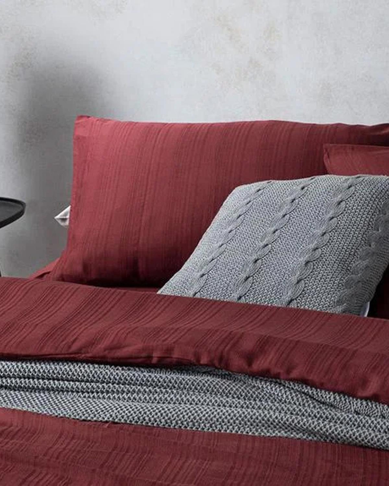Aurora Silky Touch King Size Nevresim Takımı Bordo