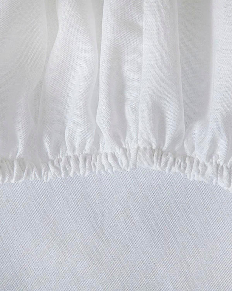 Aurora Silky Touch Tek Kişilik Nevresim Takımı 160x220 cm + 80x80 cm Beyaz