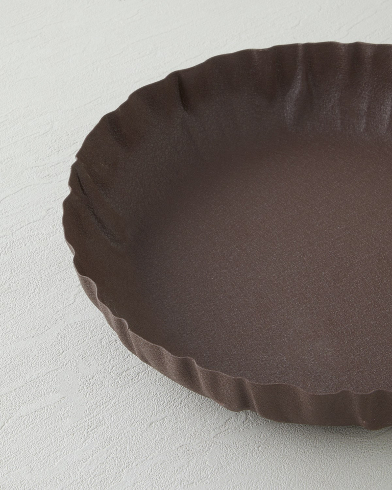 Avelia Metal Dekoratif Tepsi 30x5 cm Kahve