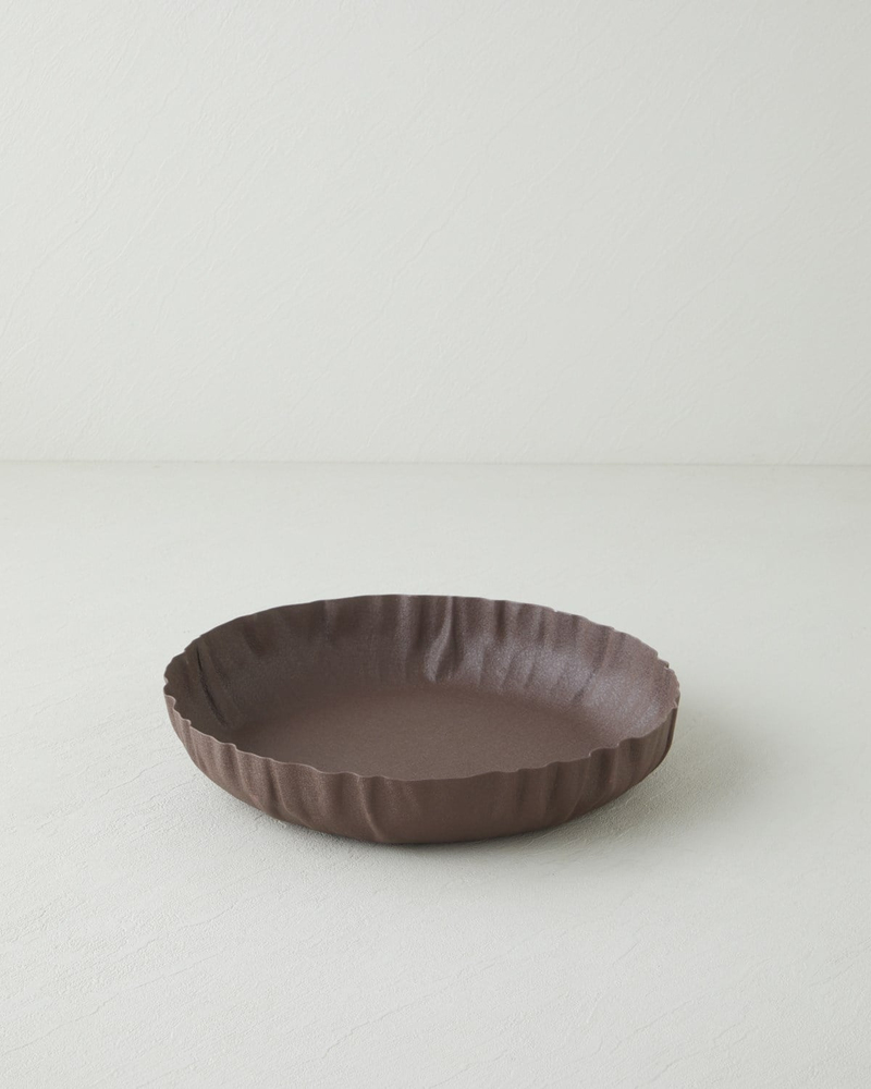 Avelia Metal Dekoratif Tepsi 30x5 cm Kahve
