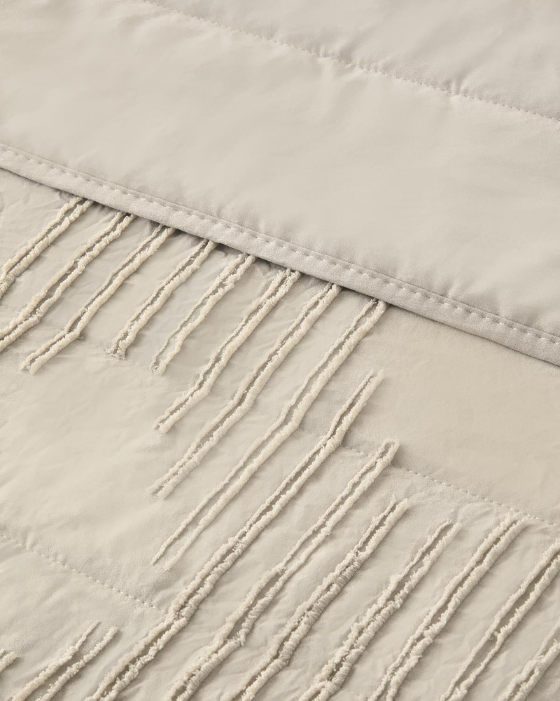 Axis Kesmeli Tek Kişilik Yatak Örtüsü Takımı 160x220 cm Krem
