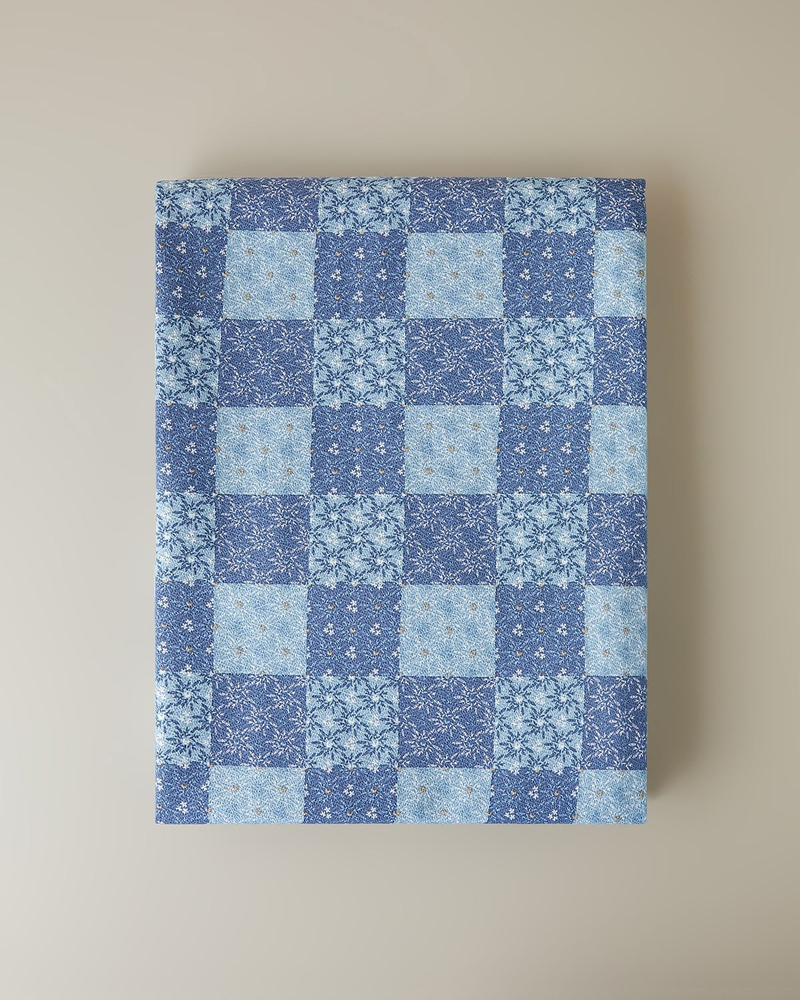 Azule Baskılı Pamuklu Tek Kişilik Pike 150x220 cm Mavi