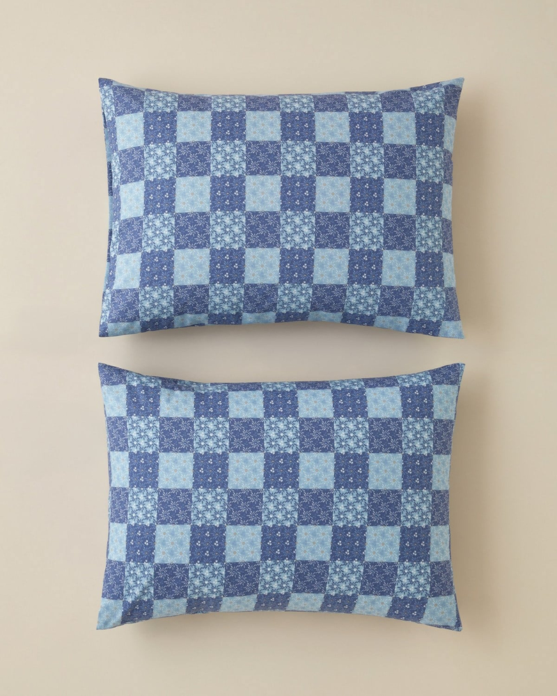 Azule Kolay Ütülenir 2'li Yastık Kılıfı 50x70 cm Mavi