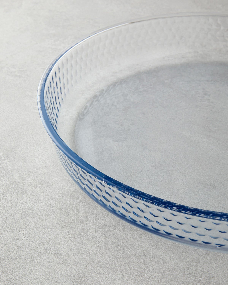 Bake&Serve Cam 2’li Yuvarlak Fırın Kabı 26-32 cm Şeffaf