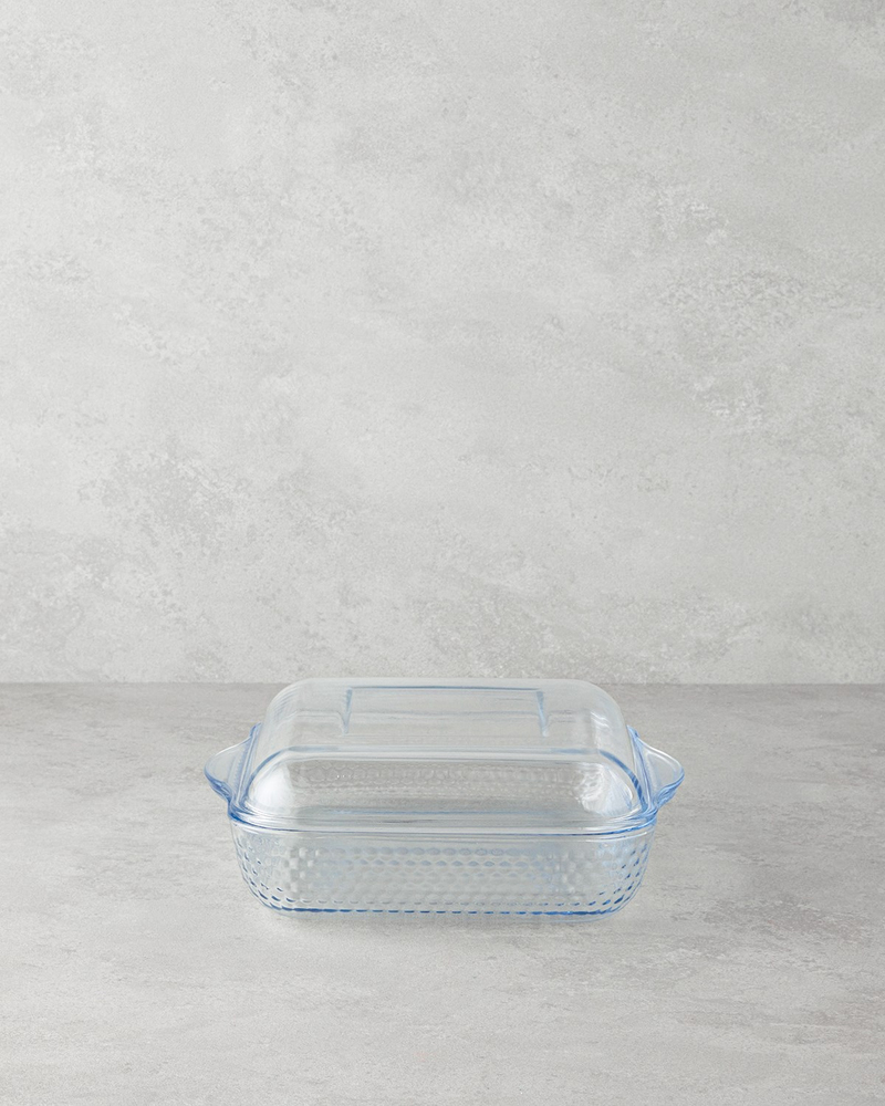Bake&Serve Cam Kapaklı Kare Fırın Kabı 24x21,5 cm Şeffaf